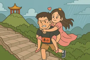 “공주 업고 산으로 튀어!” 타이산 함께 오르는 ‘하루 남친