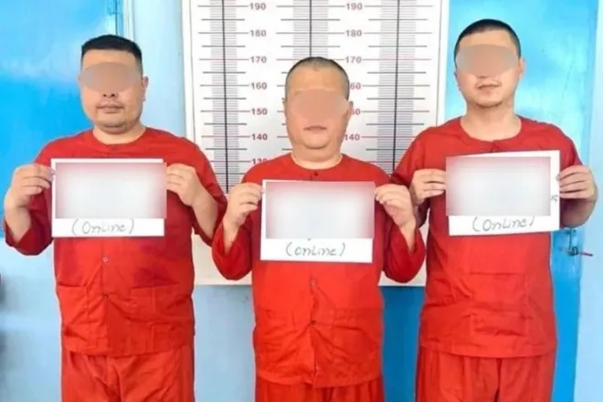 한국인 대학생 살인 혐의로 기소된 중국인 용의자 3명. 캄보디아 경찰청