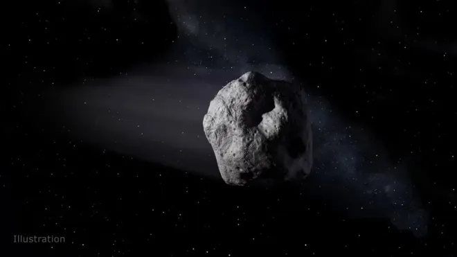 소행성 ‘2025 PN7’의 그래픽 이미지. NASA