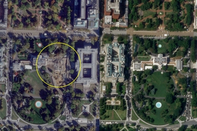 thumbnail - 다 부셨네…위성으로 본 철거된 백악관 이스트윙 전과 후