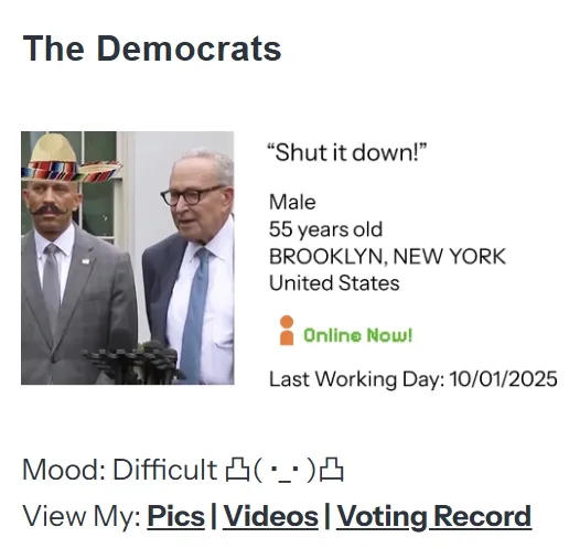 민주당 지도부를 겨냥한 백악관의 조롱 사이트. 백악관 홈페이지