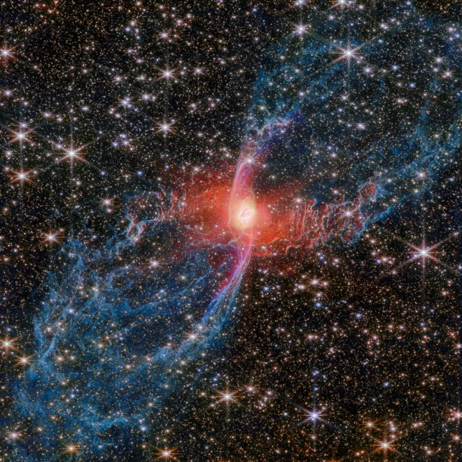 제임스 웹 우주 망원경으로 관측한 붉은 거미 성운. Credit: European Space Agency