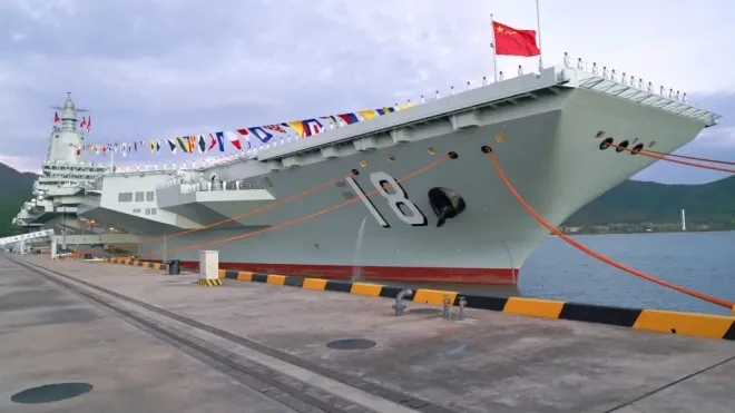 중국의 세 번째 항공모함 푸젠함 모습. 중국 국방부 제공