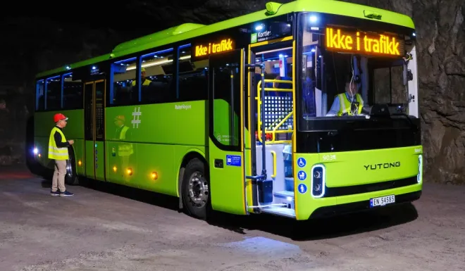노르웨이 주요 대중교통 운영사인 루터(Ruter)가 보유한 중국 위퉁 버스. 루터 제공