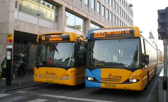 덴마크 최대 운수사인 모비아 버스 자료사진