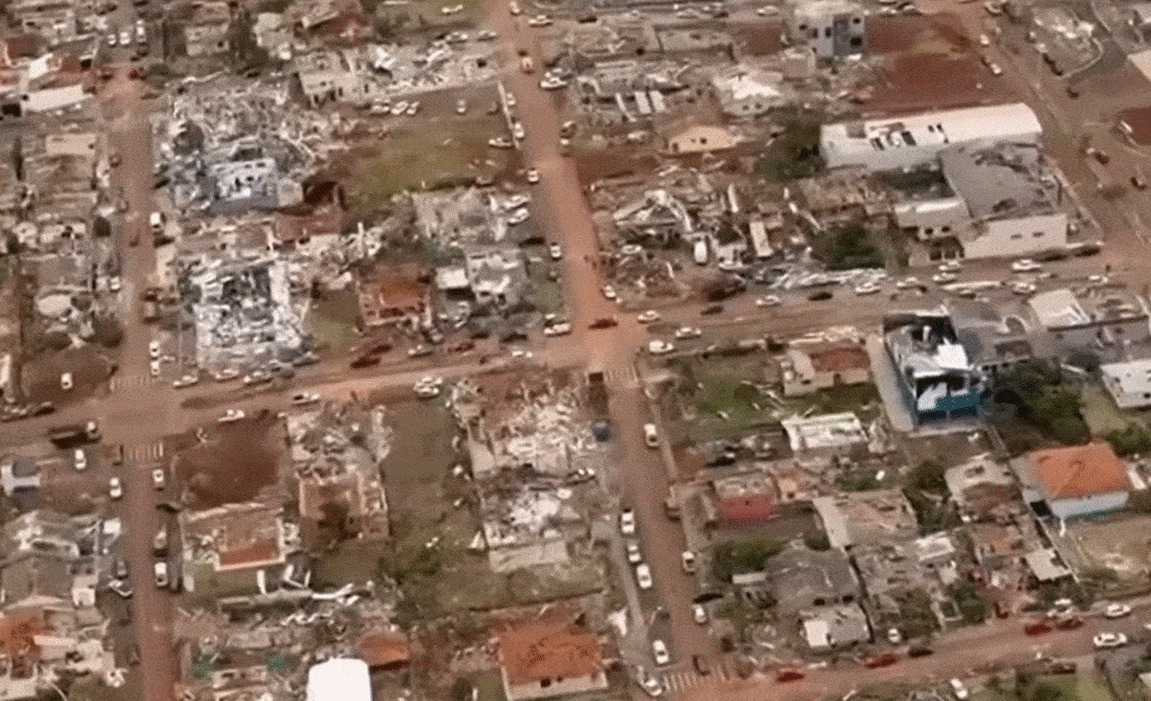 드론으로 촬영한 리오 본투 도 이과수 모습