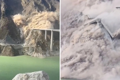 thumbnail - (영상) “10개월 만에 무너졌다”…중국 쓰촨성 ‘홍치대교’ 산사태로 붕괴