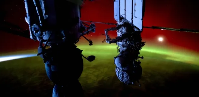 우주비행사가 국제우주정거장에서 촬영한 오로라 모습