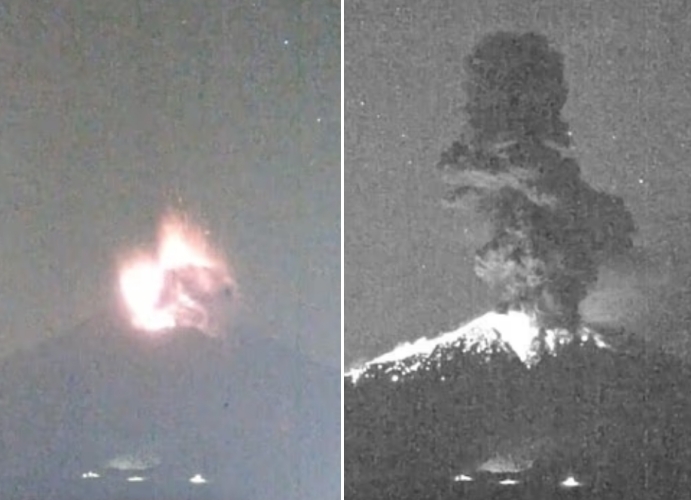 사쿠라지마 화산 분화 영상 캡처