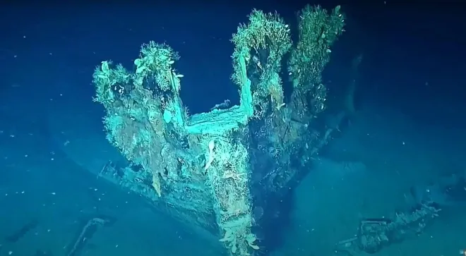 카르타헤나 해안 인근에 침몰한 산호세 모습. 콜롬비아 문화부 제공