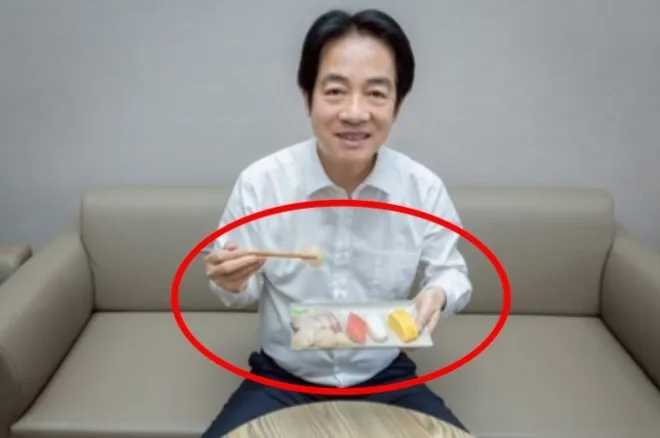 친미·반중 성향의 라이칭더 대만 총통이 페이스북에 일본산 해산물과 이를 이용한 초밥 등으로 점심을 먹는 모습을 공개했다. 라이칭더 페이스북 캡처