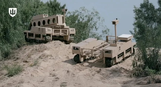 우크라이나군이 공개한 무인지상차량(UGV) 테르밋의 모습. 자료사진