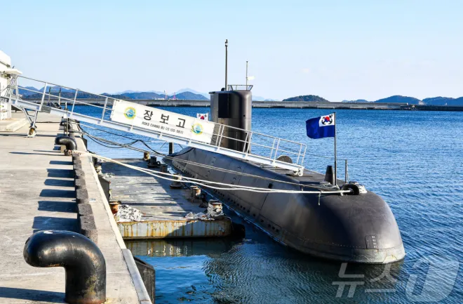 지난 18일 장보고함이 경남 창원 진해 해군기지에 정박해 있는 모습. 해군 제공