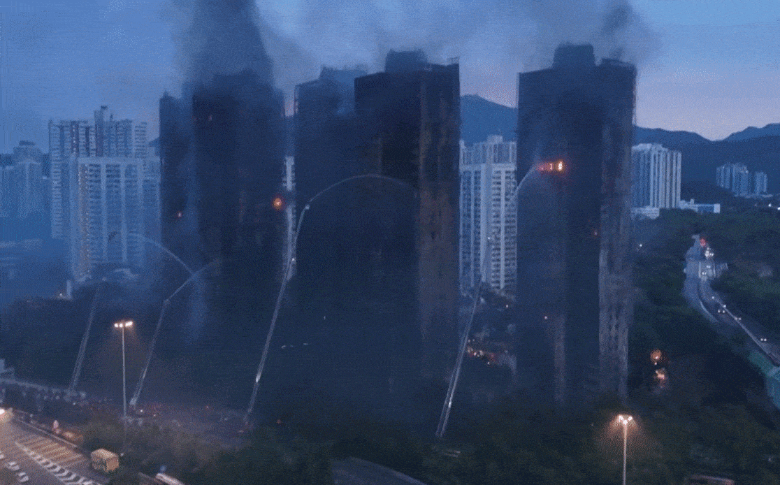 드론으로 촬영한 영상의 일부