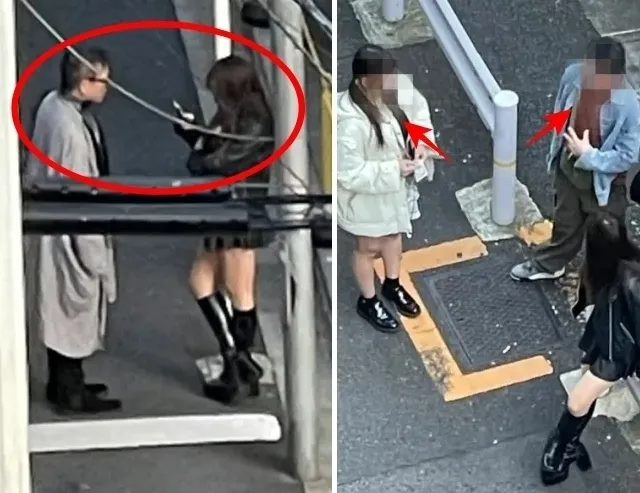 일본 최대 환락가인 도쿄 신주쿠 가부키초의 오쿠보 공원에서 불법 성매매에 나선 젊은 여성들과 남성들. 2024년 11월 SCMP 제공