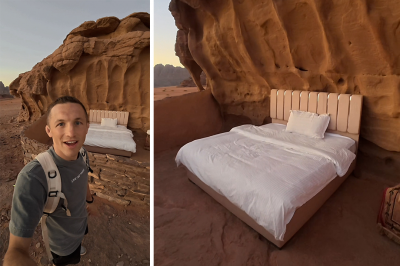 thumbnail - (영상) 여기서 1박 가능?…사막 한복판 침대만 덩그러니