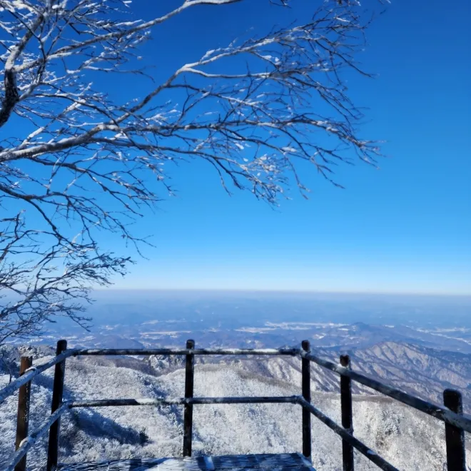 치악산에서 내려다 본 모습