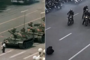 사람들은 왜 이 장면에서 ‘탱크맨’을 떠올렸을까