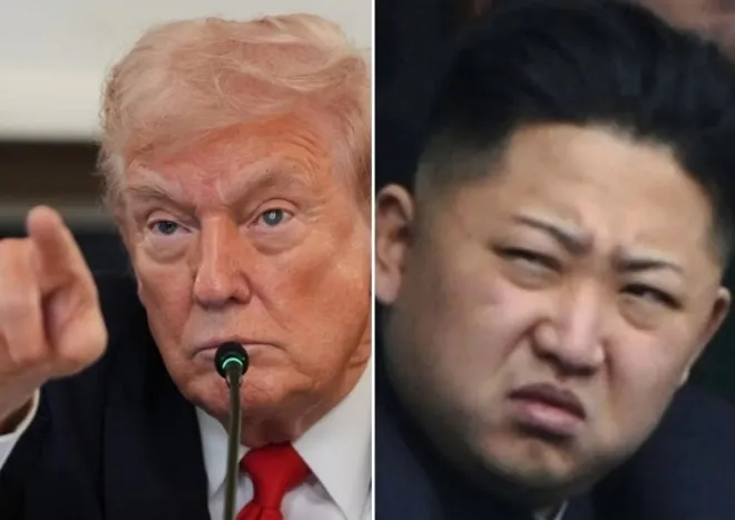 왼쪽은 도널드 트럼프 미국 대통령 AP 뉴시스, 오른쪽은 김정은 북한 국무위원장 자료사진