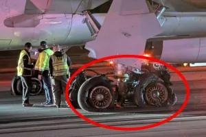 (영상) 221명 탑승한 여객기, 착륙 중 ‘바퀴 8개’ 동시에 터져…사고 원인은?