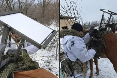 thumbnail - 말 타면서 인터넷?…안장에 ‘스타링크’ 용접한 러시아군 기병대