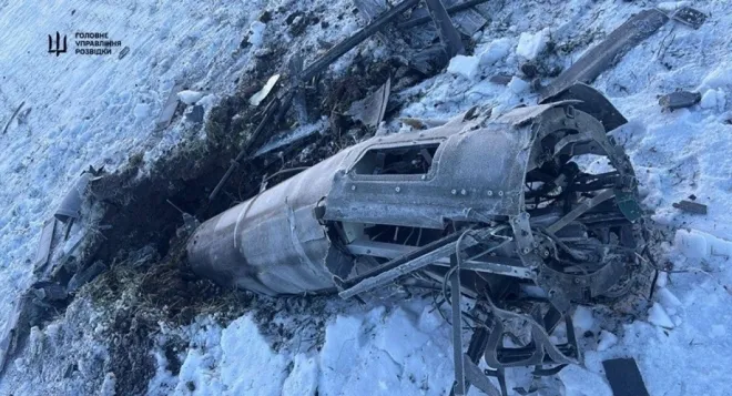 러시아군이 올해 초 전선에 새롭게 투입한 게란-5 드론. 우크라이나 국방정보국 제공