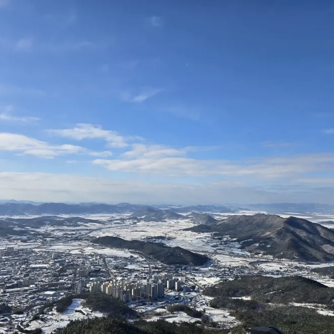 금강산 정상의 풍경