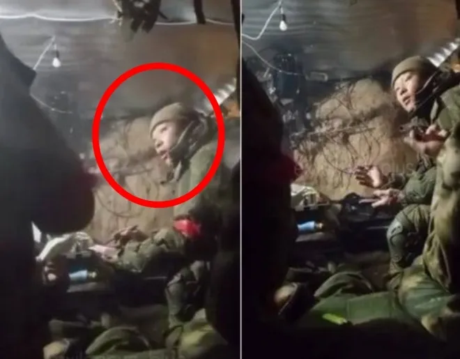 러시아군과 의사소통이 원활하지 않자 답답해 하는 북한군 병사. 텔레그램 영상 캡처