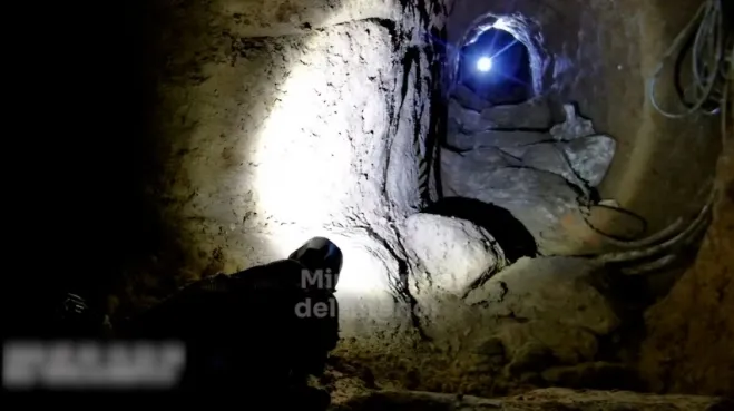 우루과이 내무부가 공개한 지하터널 내부. 우루과이 내무부 제공