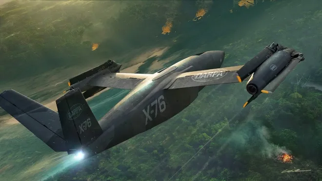 미 고등방위연구계획국이 최근 공개한 X-76 랜더링. 고등방위연구계획국 제공