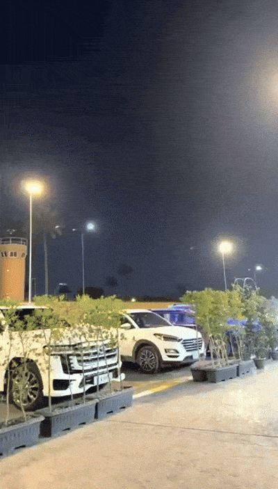 이라크 바그다드에 배치된 C-RAM의 이란 샤헤드 드론 요격 영상. 엑스 캡처