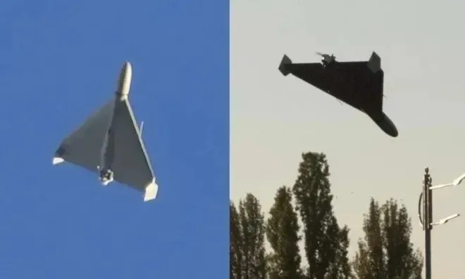 우크라이나 키이우 하늘에서 포착된 드론의 모습. 사진=AFP, AP 연합뉴스