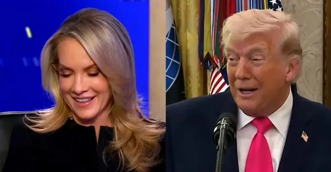 왼쪽부터 다나 페리노 폭스뉴스 앵커, 도널드 트럼프 미국 대통령. 폭스뉴스 캡처