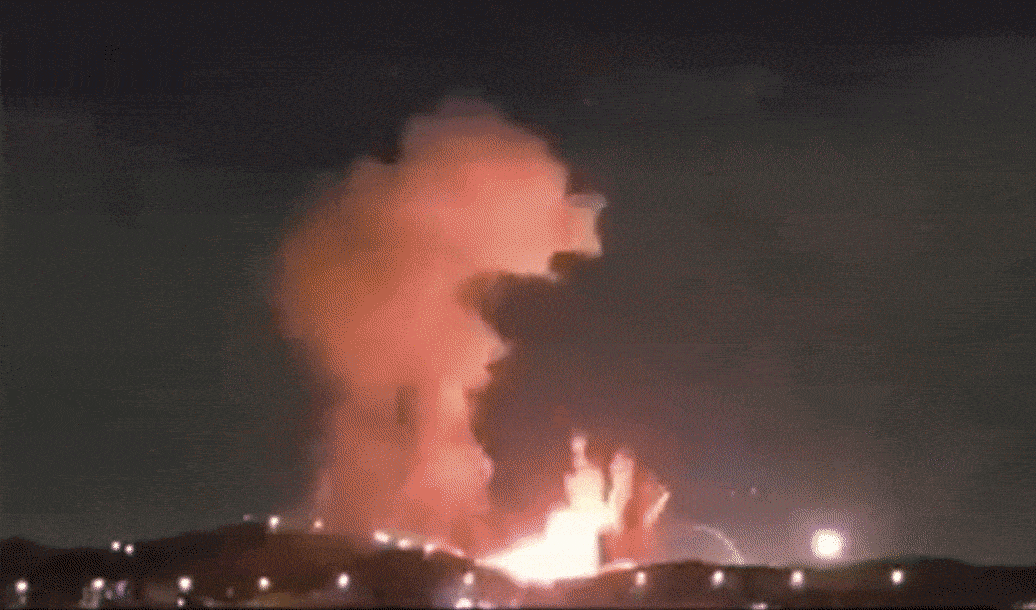 이스파한을 공격하는 영상의 일부