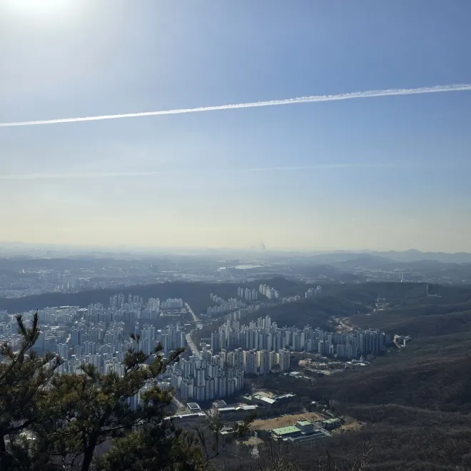 수리산에서 바라보는 도심풍경