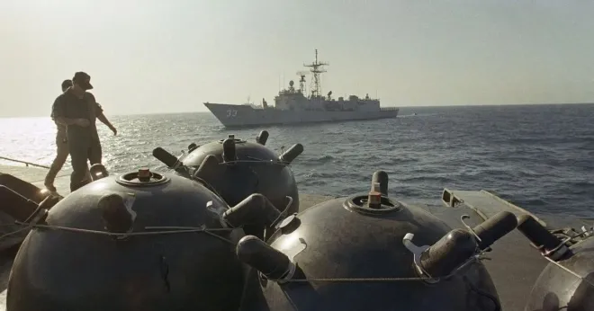 해상 기뢰 모습. AP 연합뉴스