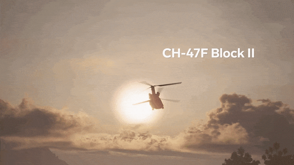 보잉이 공개한 영상에서 CH-47 치누크가 외부 화물을 운반하고 드론을 발사하는 미래 운용 개념이 함께 제시되고 있다. 보잉은 이번 영상을 통해 치누크의 드론 운용과 조종 자동화 구상을 공개했다. 보잉 제공