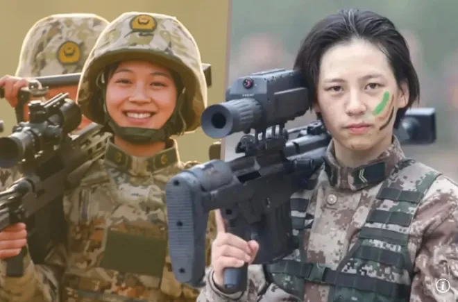 왼쪽은 중국 인민무장경찰(PAP) 쓰촨성 기동부서 소속의 류장타오(26), 오른쪽은 중국 인민해방군 소속 저격수로 활동한 션멍커(26)