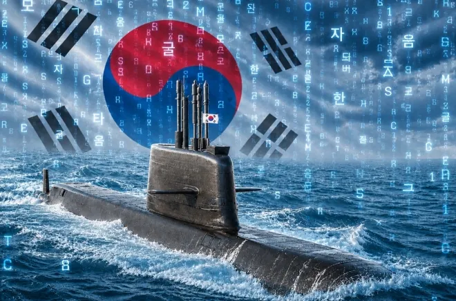 한화오션이 설계·건조한 3000톤급 잠수함 도산안창호함. 한화오션 제공, 챗GPT AI 생성 이미지