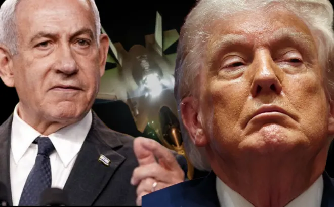 미 중부사령부 작전 책임 지역 상공을 비행하는 F-35 전투기. 미군 제공, 베냐민 네타냐후 이스라엘 총리, 도널드 트럼프 미국 대통령 게티이미지 멀티비츠