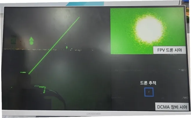 지상용 지향성 방해장비의 FPV 드론 센서 방해 시험 장면. 최현호 군사 칼럼니스트