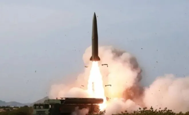 북한의 KN-23 미사일. 평양 조선중앙통신 연합뉴스