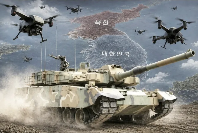 K2 흑표 전차. AI 생성 이미지