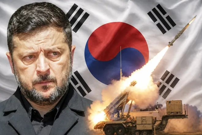 볼로디미르 젤렌스키 대통령 AP 뉴시스, 패트리엇 미사일 록히드마틴 제공. AI 생성 이미지
